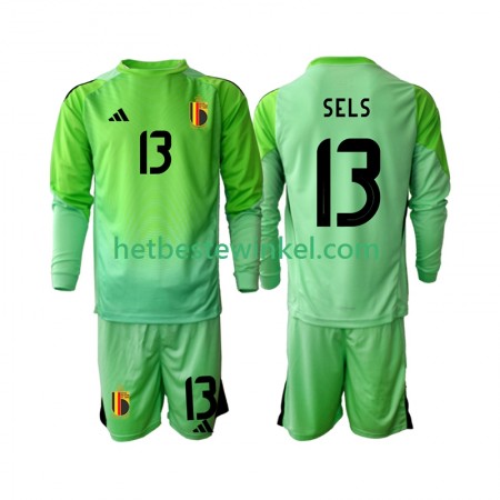 België Matz Sels 13 Voetbalshirts Doelman Kind Thuis 2025 - LS